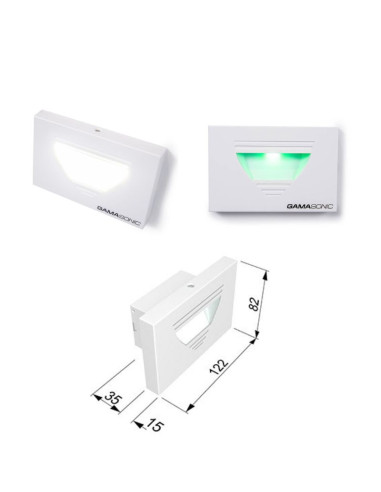 EQUIPO EMERGENCIA GAMASONIC BOX EMB. PARED 2W