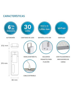 EQUIPO EMERGENCIA GAMASONIC 30 LED (GS30) 2