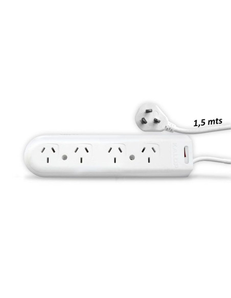 PROLONGADOR KALOP MULTIN KALOP 4 TOMAS CON PROTEC 1,5 MTS