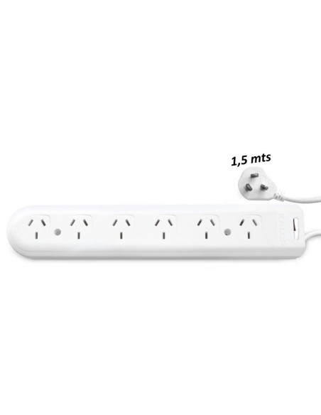 PROLONGADOR KALOP MULTIN KALOP 6 TOMAS CON PROTEC 1,5 MTS