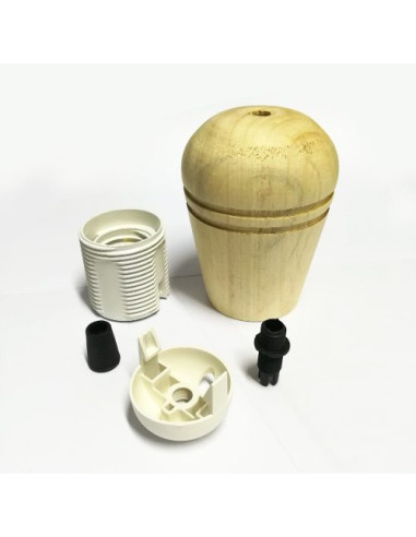 PORTALAMPARA MADERA ESTILO MATE (MDR522)