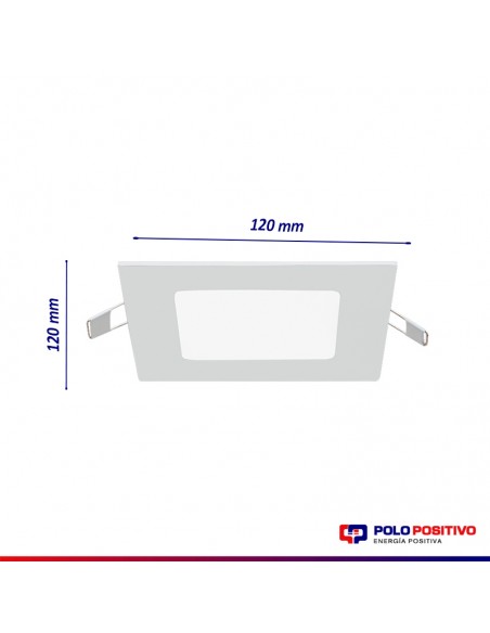 PANEL DE EMBUTIR LED CUADRADO BLANCO 6W 6000K FRIO 12X12CM