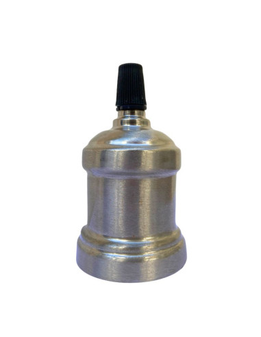 PORTALAMPARA METALICO VINTAGE PLATA