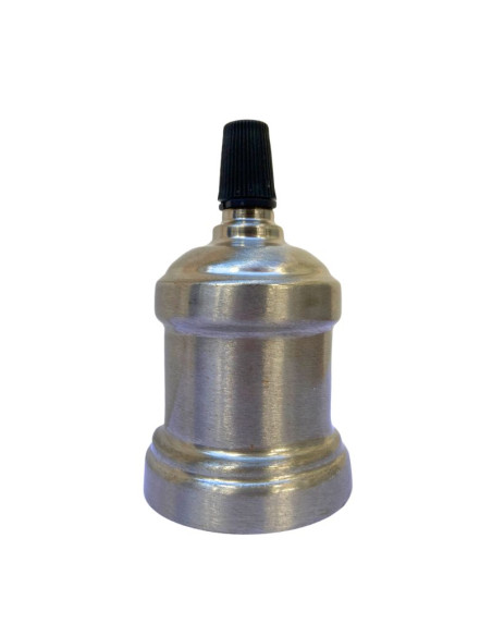 PORTALAMPARA METALICO VINTAGE PLATA