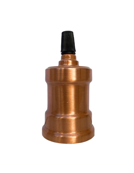 PORTALAMPARA METALICO VINTAGE ACANALADO COBRE
