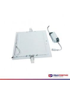 PANEL DE EMBUTIR LED CUADRADO BLANCO 18W 6000K FRIO 22X22CM 2