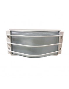 APLIQUE PARED BETA CON REJA APTO LED EXTERIOR BLANCO
