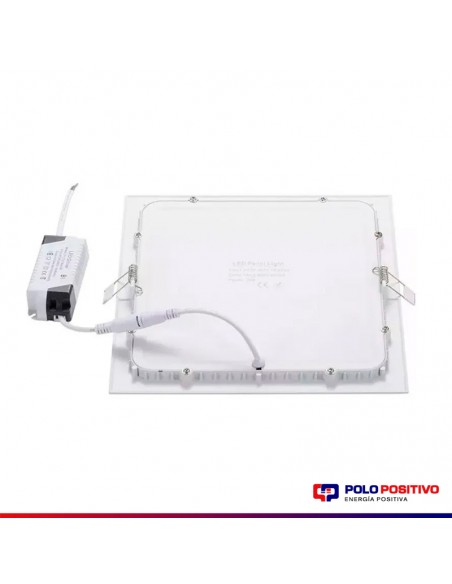 PANEL DE EMBUTIR LED CUADRADO BLANCO 24W FRIO 6000K 30X30CM