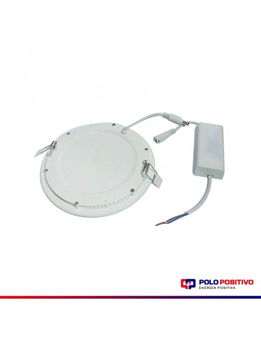 PANEL DE EMBUTIR LED REDONDO BLANCO 6W FRIO...