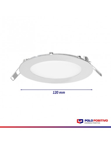PANEL DE EMBUTIR LED REDONDO BLANCO 6W FRIO...