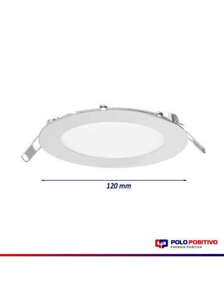 PANEL DE EMBUTIR LED REDONDO BLANCO 6W FRIO 6000K 12CM
