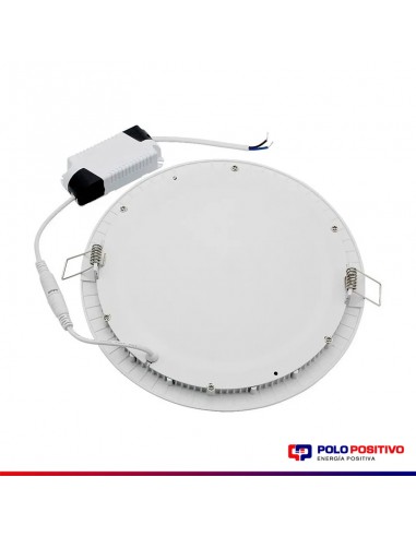 PANEL DE EMBUTIR LED REDONDO BLANCO 18W FRIO...