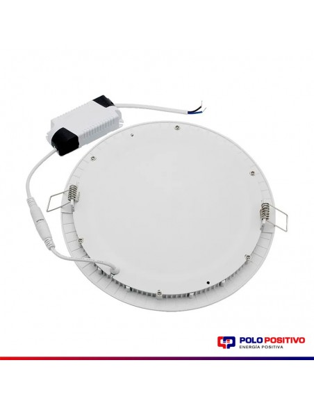 PANEL DE EMBUTIR LED REDONDO BLANCO 18W FRIO 6000K 22CM