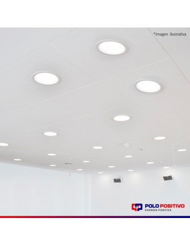 PANEL DE EMBUTIR LED REDONDO BLANCO 18W FRIO...