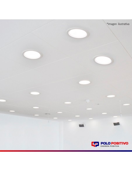 PANEL DE EMBUTIR LED REDONDO BLANCO 18W FRIO 6000K 22CM