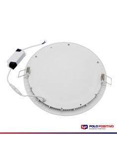 PANEL DE EMBUTIR LED REDONDO BLANCO 24W FRIO 6000K 30CM 2