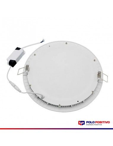 PANEL DE EMBUTIR LED REDONDO BLANCO 24W FRIO...