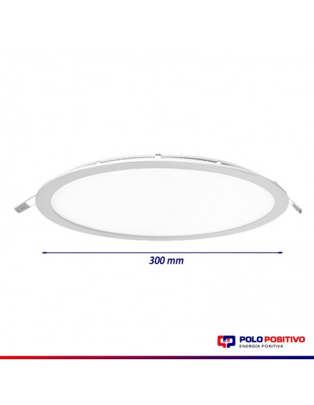 PANEL DE EMBUTIR LED REDONDO BLANCO 24W FRIO 6000K 30CM