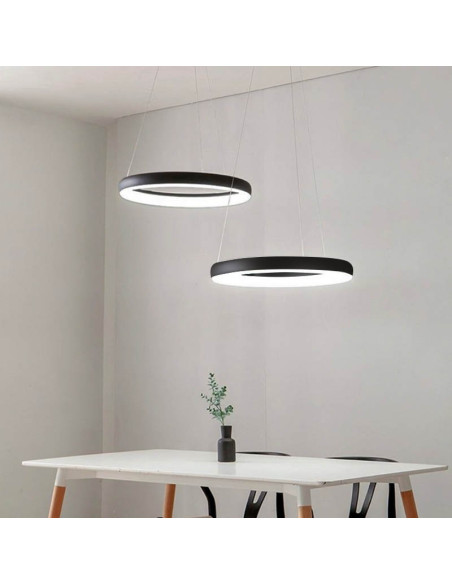 COLGANTE LED GERS 30W 3000K DIMMER 40CM NEGRO
