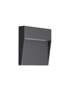 APLIQUE EXTERIOR LED WALK Q 3W GRIS 3000K IP54 LUZ CALIDA