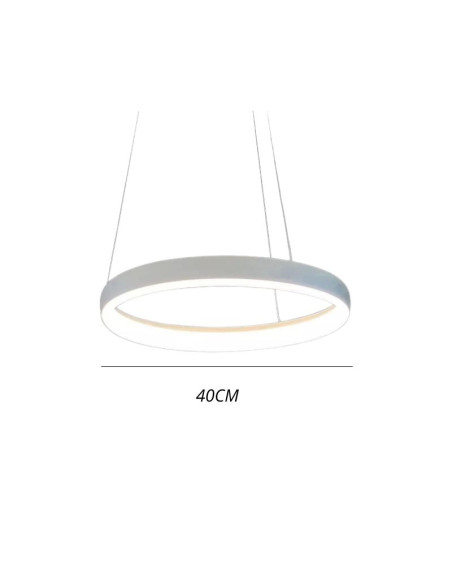 COLGANTE LED GERS 30W 3000K DIMMER 40CM BLANCO