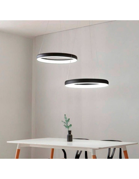 COLGANTE LED GERS 40W DIMMER 3000K 60CM NEGRO