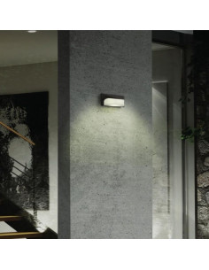 APLIQUE PARED ARA E27 NEGRO IP54 ALUMINIO 2
