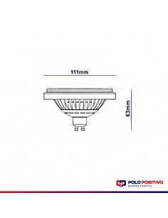 LAMPARA AR111 LED  15W GU10  FRIA 6000K. 2