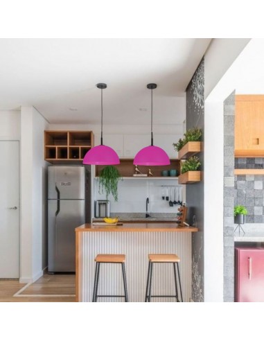 COLGANTE MEDIA ESFERA 35CM E27 POLIPROPILENO...