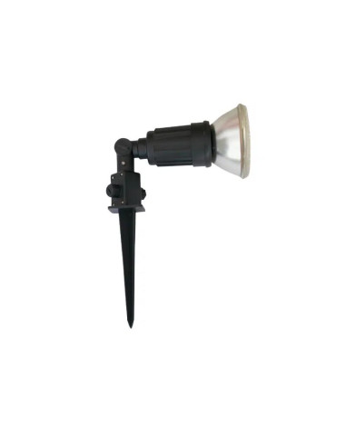 SPOT JABALINA PVC E27 P/PAR 38 IP44 NEGRO