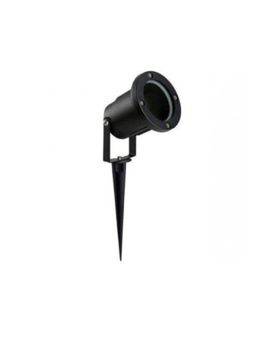 SPOT JABALINA ALUMINIO GU10 IP65 LISO NEGRO