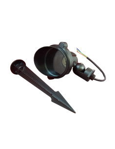 SPOT JABALINA ALUMINIO GU10 IP65 VISERA NEGRO