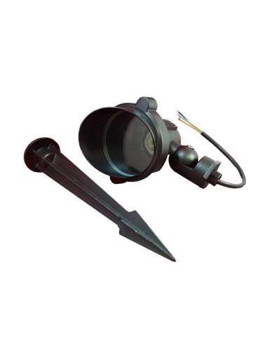 SPOT JABALINA ALUMINIO GU10 IP65 VISERA NEGRO