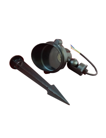 SPOT JABALINA ALUMINIO GU10 IP65 VISERA NEGRO