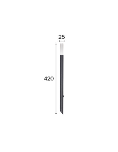 FAROLA JABALINA SPOT ALUMINIO G9 30CM (3206)