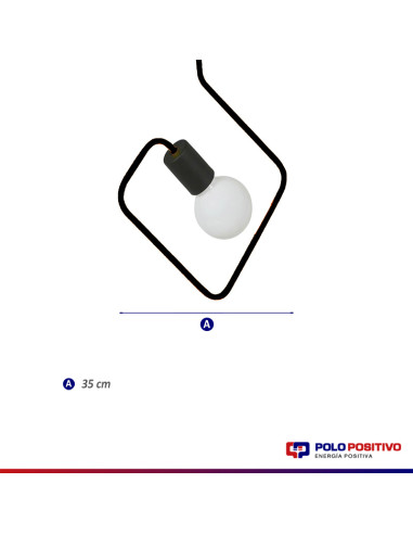 COLGANTE DOBLADO CUADRADO VIOLETA E27