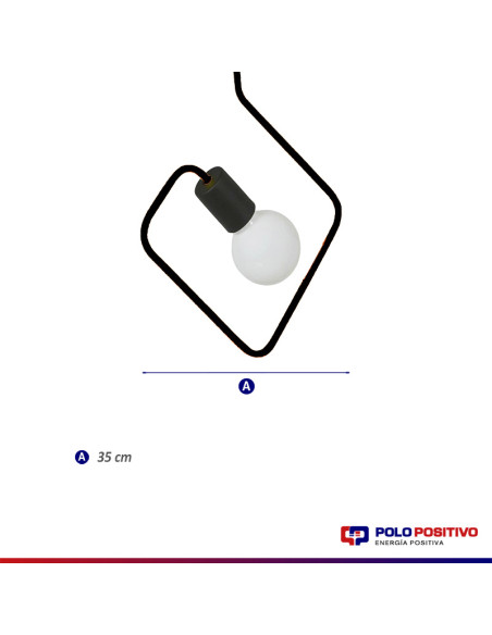 COLGANTE DOBLADO CUADRADO VIOLETA E27