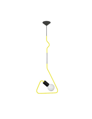 COLGANTE DOBLADO TRIANGULO AMARILLO E27