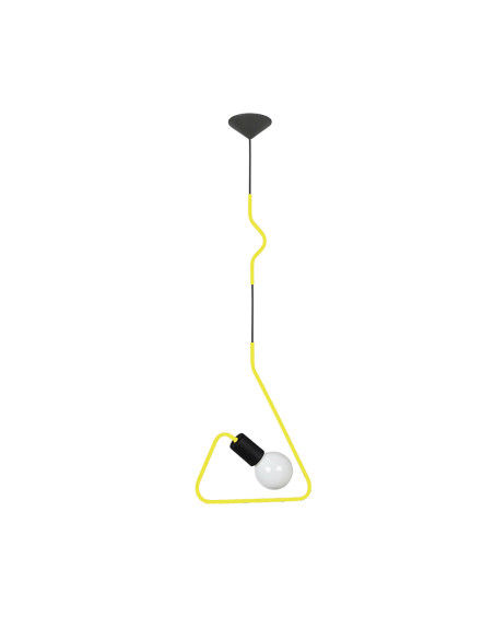 COLGANTE DOBLADO TRIANGULO AMARILLO E27