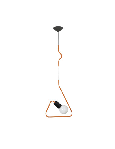 COLGANTE DOBLADO TRIANGULO NARANJA E27