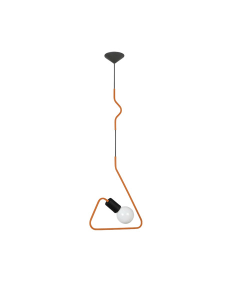 COLGANTE DOBLADO TRIANGULO NARANJA E27