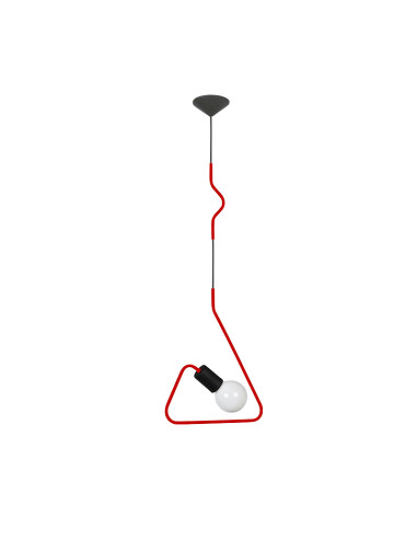 COLGANTE DOBLADO TRIANGULO ROJO E27