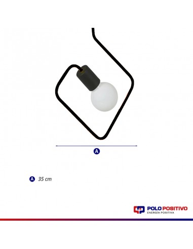 COLGANTE DOBLADO CUADRADO VIOLETA E27