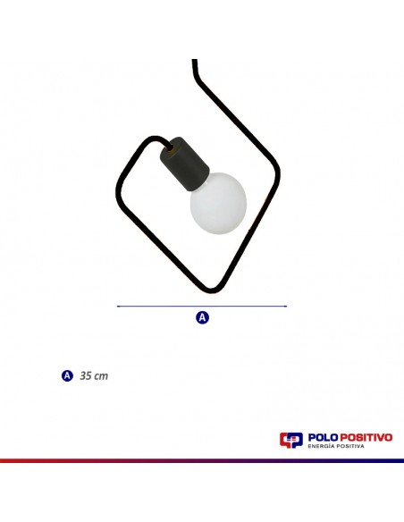 COLGANTE DOBLADO CUADRADO VIOLETA E27