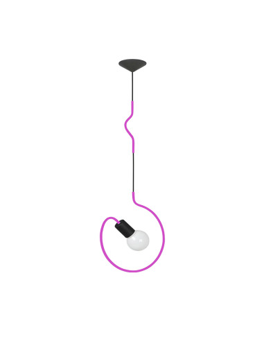 COLGANTE DOBLADO REDONDO ROSA E27