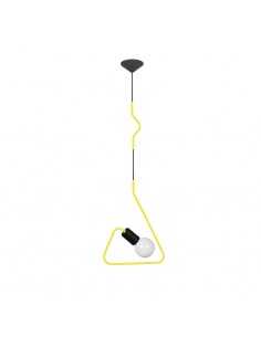 COLGANTE DOBLADO TRIANGULO AMARILLO E27