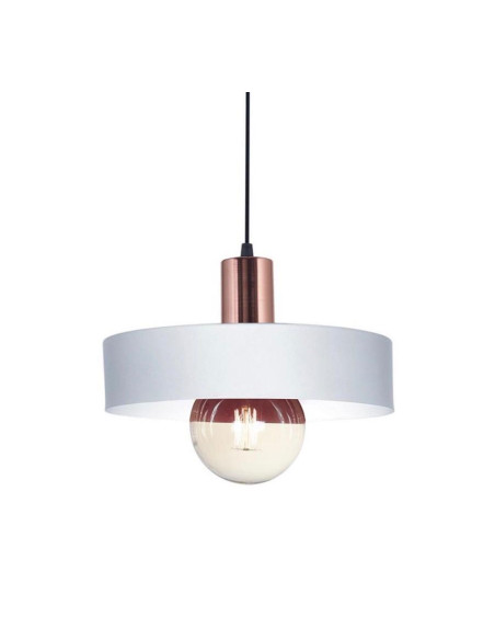 COLGANTE BALCARCE 1 LUZ 20CM E27 BLANCO COBRE