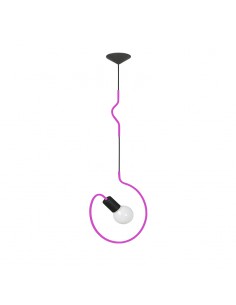 COLGANTE DOBLADO REDONDO ROSA E27