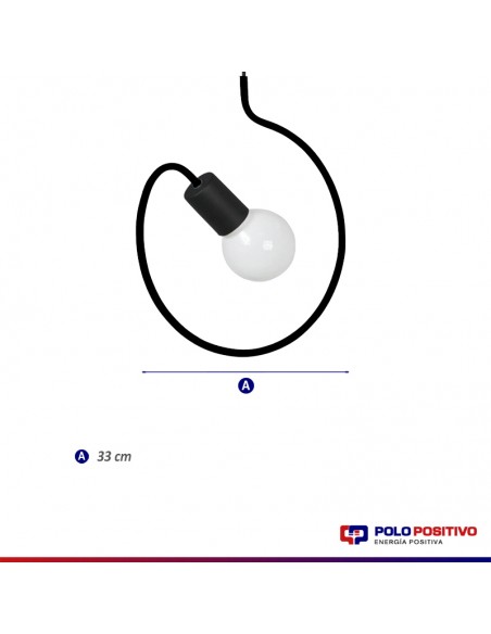 COLGANTE DOBLADO REDONDO ROSA E27