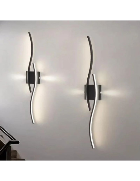 APLIQUE PARED TIARA 36W NEGRO